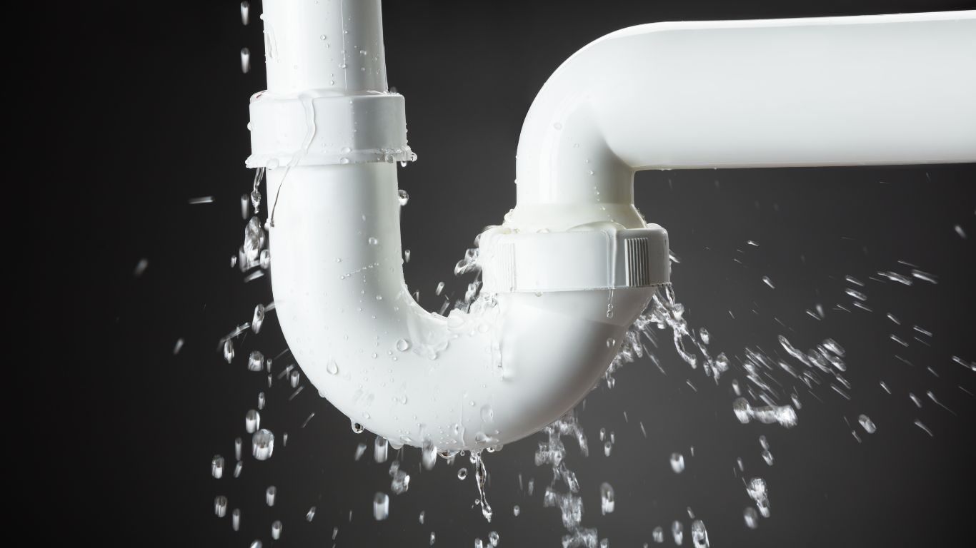 A woman calling for an emergency plumbing